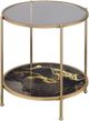 ACME Furniture Fiorella Glass Top End Table with Black/Champagne Base-0