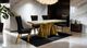 Furniture of America® Basilicata 7-Piece Gold Dining Table Set with Gray Chairs-2