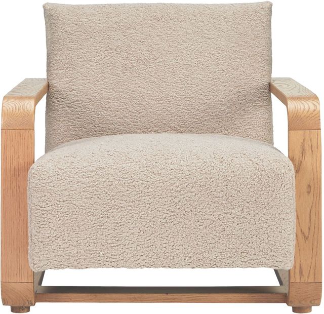 Moe's Home Collection Eckersley Beige Faux Shearling Lounge Chair-1