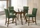 Coaster® Paxton 5-Piece Brown/Green Round Counter Dining Table Set-1
