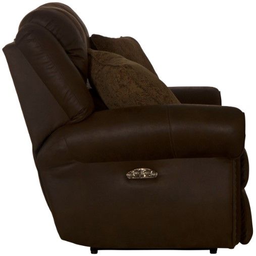 Catnapper® Pickett Walnut Power Reclining Loveseat with Power Adjustable Headrest-4