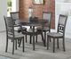 New Classic® Home Furnishings Gia 5-Piece Gray Round Dining Table Set-1