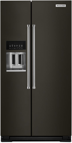 KitchenAid® 36 in. 24.8 Cu. Ft. Black Stainless Steel with PrintShield™ Finish Side-by-Side Refrigerator