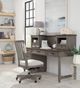 aspenhome® Caraway Aged Slate Pedestal Desk and Return-3