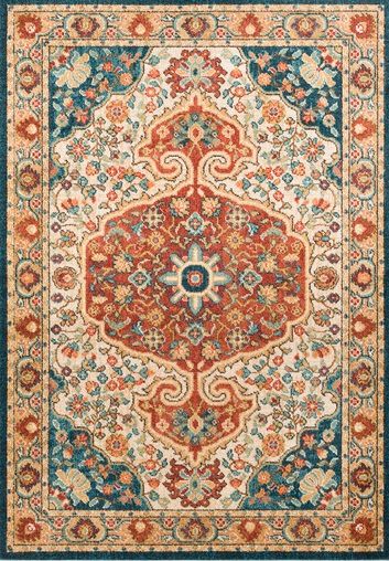 Surya Masala Market Burnt Orange/Teal 5'x8' Area Rug-0
