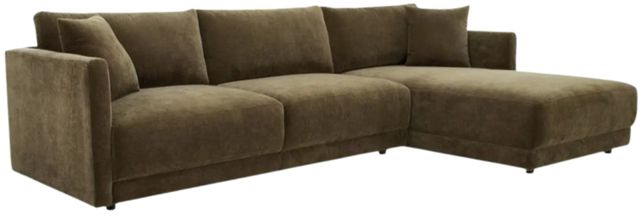 Moe's Home Collection Bryn 2-Piece Cedar Green Right-Arm Facing Sectional and Chaise-0