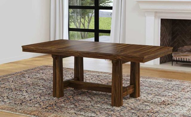 A-America® Cortez Saddle Brown Trestle Table-2