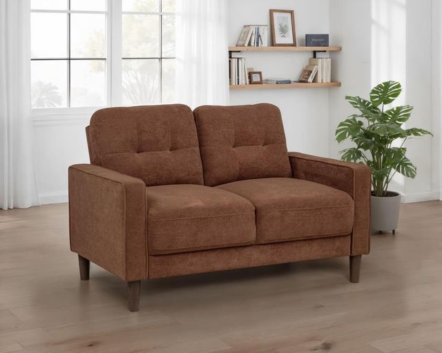 Coaster® Bowen II Rust Upholstered Loveseat-1
