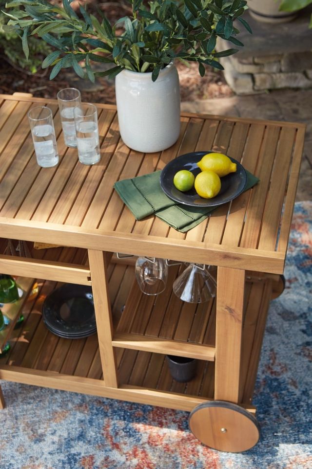 Signature Design by Ashley® Kailani Light Brown Serving Cart-4