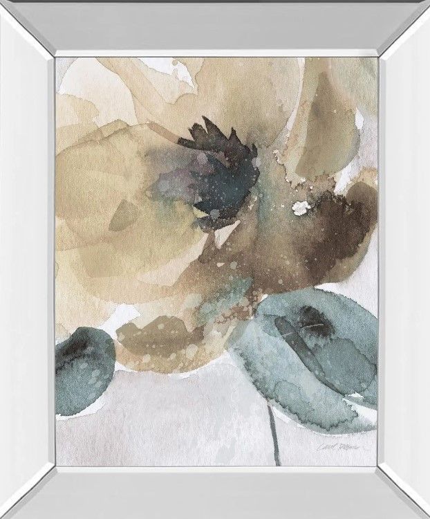 Classy Art Watercolor Poppy II by Carol Robinson Mirror Framed Wall Art-1