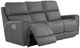 La-Z-Boy® Apollo Blue Grey Leather Power Reclining Sofa with Headrest and Lumbar-1