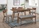 Coaster® Alfredo 5-Piece Upholstered Natural Walnut Dining Table Set-0