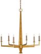 Currey & Company Goldfinch Washed Lucerne Gold Medium Chandelier-0