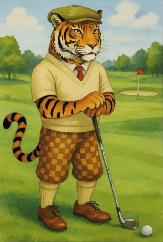 Stylecraft Tiger Golfing Wall Art-2