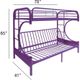 ACME Furniture Eclipse Purple Twin Over Full Futon Bunk Bed-2