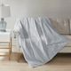 Olliix by Sleep Philosophy Plush Grey 60"x70"-25lbs Weighted Blanket-1