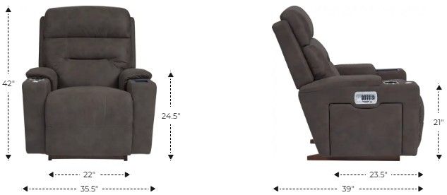 La-Z-Boy® Neo Mushroom Power Rocking Recliner with Headrest and Lumbar-2