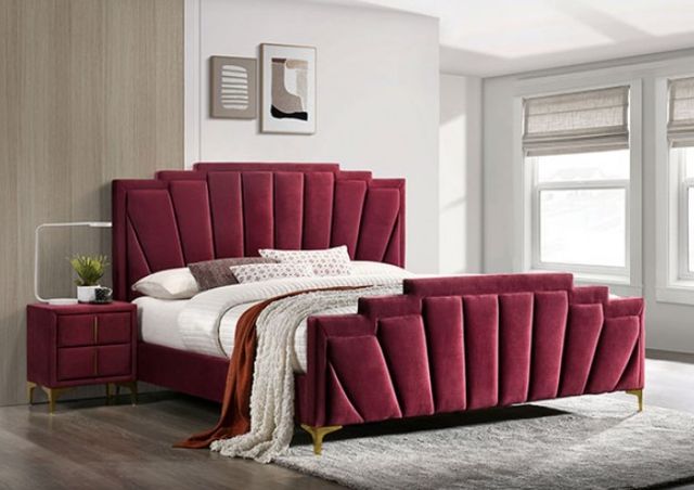 Furniture of America® Florizel Red Nightstand-2