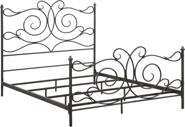 Coaster® Parleys Dark Bronze Queen/Full with Scroll Headboard-0