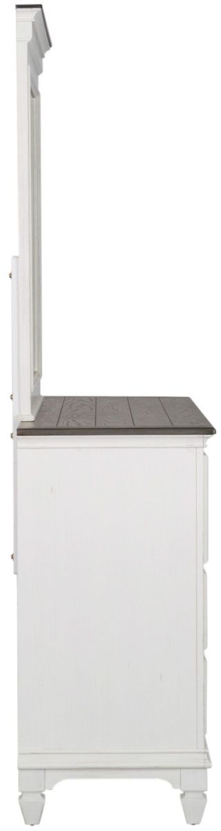Liberty Furniture Allyson Park Charcoal/Wirebrushed White Dresser and Mirror-3