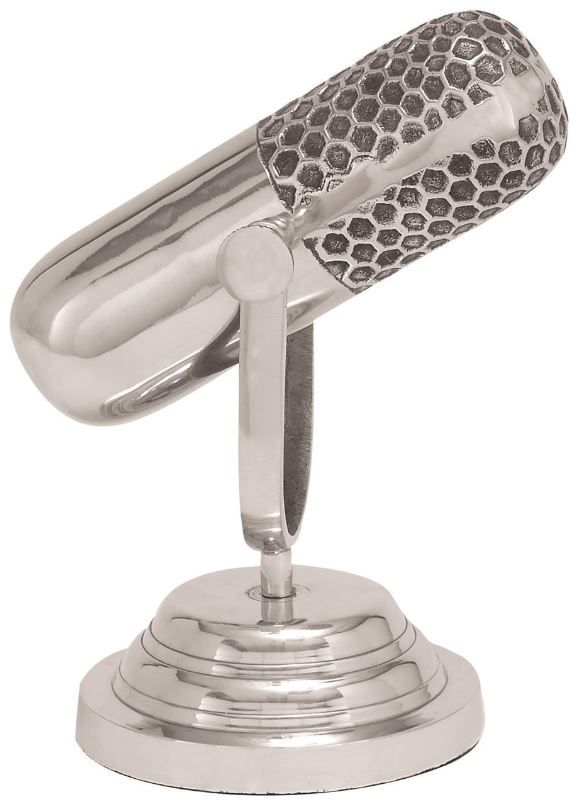 Deco Marche Silver Microphone Sculpture-0