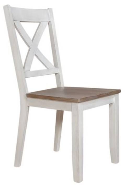 Clearance Liberty Furniture Lakeshore White X Back Side Chair-0