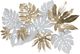 Classy Living Gold and White Tropical Leaves Wall Decor-0