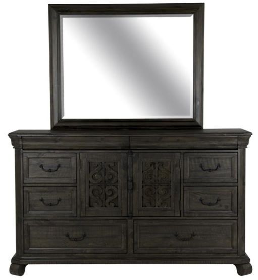 Magnussen Home® Bellamy Peppercorn 6-Drawer Dresser and Mirror-1