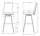Amisco Customizable Linea Swivel Bar Stool-1
