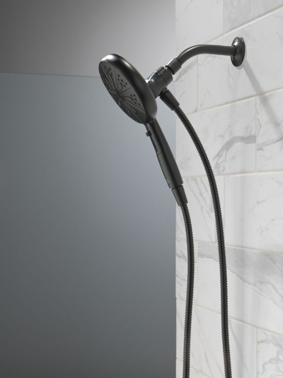 Delta Nicoli® Monitor® 14 Series Matte Black Tub and Shower with SureDock® Hand Shower-1