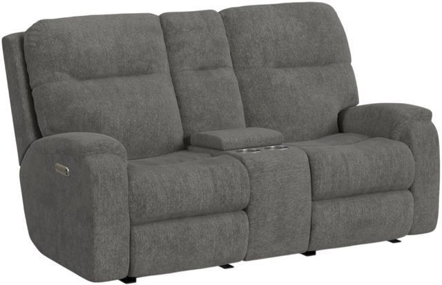 Flexsteel® Customizable Penn Power Reclining Loveseat with Console and Power Headrests and Lumbar-0