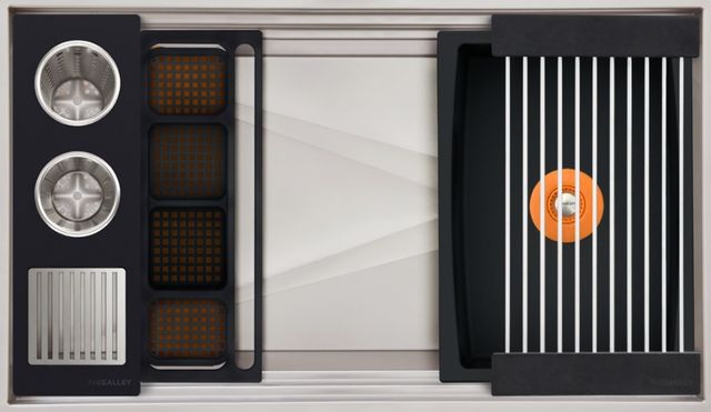 The Galley® Graphite Wood Composite Ideal ThinTop™ WashStation™ 3S-0