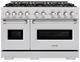 ZLINE 48" 6.7 cu. ft. Dual Fuel Range with 8 Burner DuoPro™ Cooktop and Dual Ovens in Stainless Steel -0