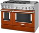 KitchenAid® 48" Scorched Orange Pro Style Dual Fuel Range with Griddle-3