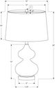 Monarch Specialties Inc. Green Glass Table Lamp with Brass Base-1