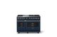Viking® 5 Series 48" Slate Blue Pro Style Dual Fuel (LP) Range with Polished Chrome Trim-3