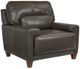 La-Z-Boy® Draper Pewter Leather Chair-0