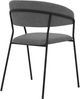 Armen Living Nara 2-Piece Gray/Black Dining Chairs-2