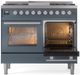 Ilve® Professional Plus II 40" Blue Grey Pro Style Dual Fuel Range-3