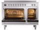 Ilve® Nostalgie II Noblesse 48'' Stainless Steel Pro Style Induction Range with Chrome Trim-1