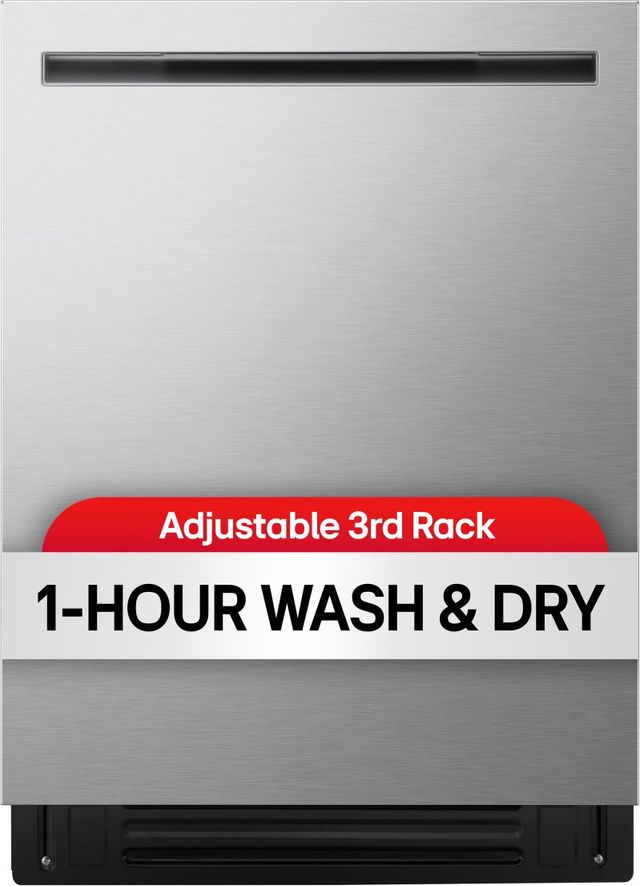 LG 24" PrintProof™ Stainless Steel Top Control Built-In Dishwasher with 1 Hour Wash and Dry-2