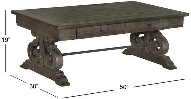 Magnussen Home® Bellamy Peppercorn Rectangular Cocktail Table-1