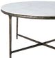 Renwil® Pearse Natural White Coffee Table with Brass Base -3