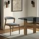 Armen Living Emorie Charcoal/Walnut Dining Side Chair-1