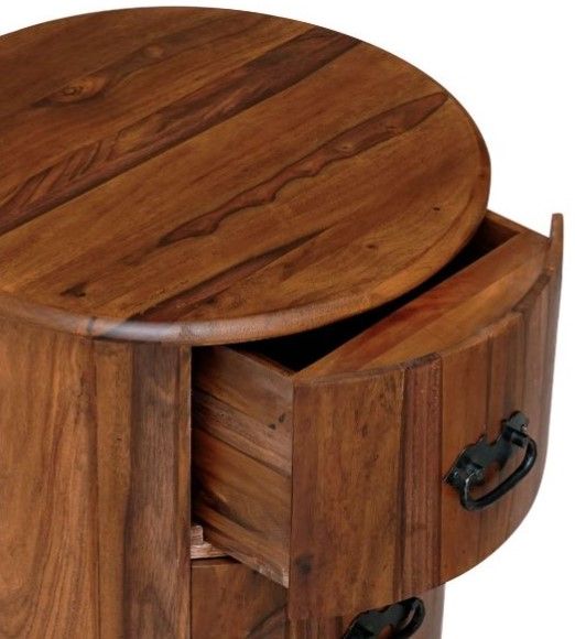 Jaipur Furniture Ganga Brown 3-Drawer Drum Chest-2