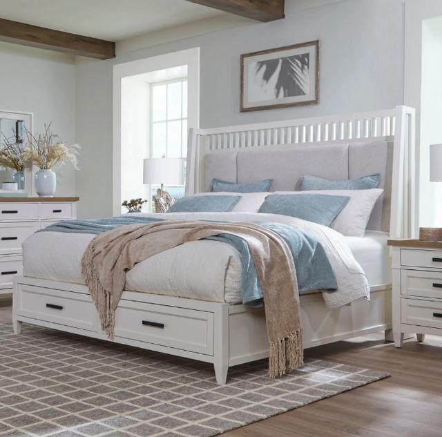 Parker House® Americana Modern Cotton Queen Shelter Panel Storage Bed-1