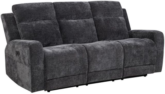 Coaster® Kennett 2-Piece Dark Gray Chenille Upholstered Power Reclining Sofa Set-1