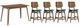 New Classic® Home Furnishings Oscar 5-Piece Teal/Walnut Counter Table Set-0