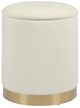 TOV Furniture Zoe Cream Chenille Storage Ottoman-0