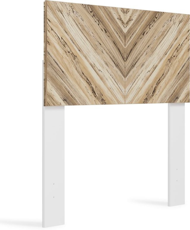 Signature Design by Ashley® Piperton 2-Piece Two-Tone Brown/White Twin Panel Headboard Bedroom Set-1